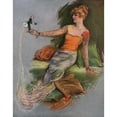 thumbnail image 2 of Lou Mayer 20x24 Black Ornate Framed Double Matted Museum Art Print Titled: The Silk Worm (1914), 2 of 5