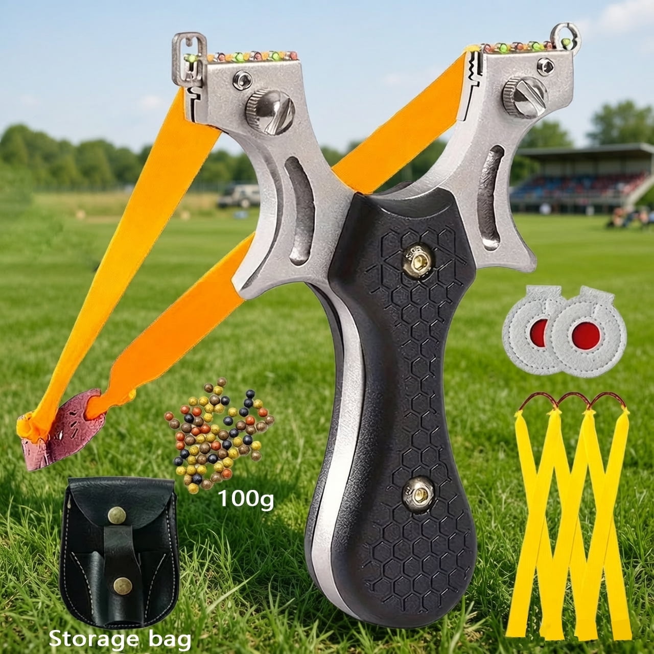 NKOK RealTree: Handheld Slingshot Set - Green - #25037 Includes 6