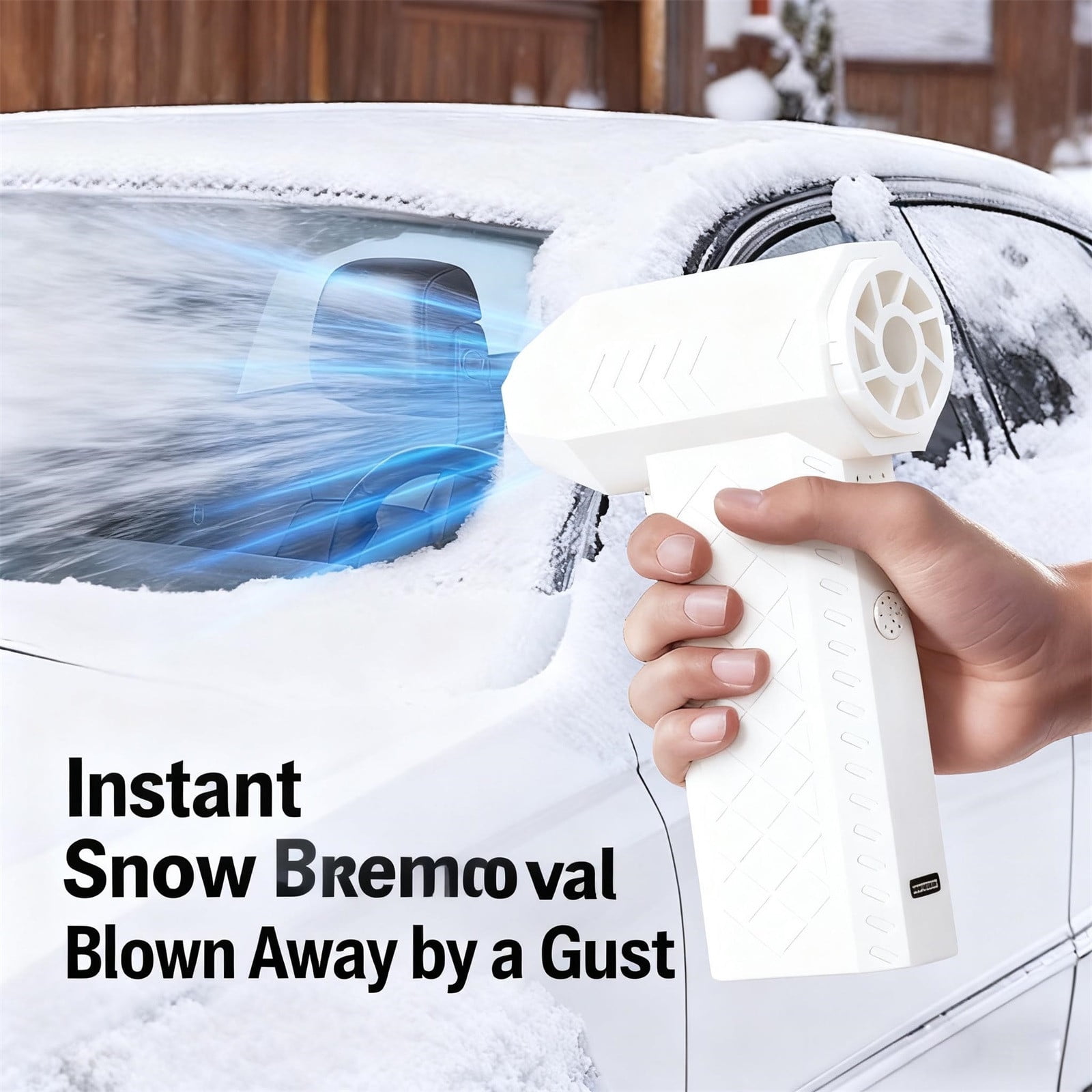 Thermal Snow Blower Portable Air Duster, High Speed Brushless Motor Defroster for Car Windshield Snow Removal, Rechargeable Handheld Blower for Car Home Office Cleaning