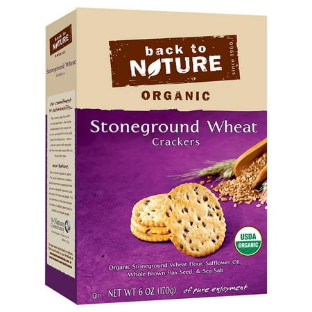 Organic Stoneground Wheat Crackers, 6 Ounce Back to Nature - 6 ounce (pack of