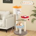 thumbnail image 2 of Gymax Cute Mushroom Cat Tree 48'' Tall Cat Tower w/ Sisal Scratching Posts Top Condo, 2 of 9