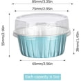 thumbnail image 4 of Baking Cups with Lids, 100 PCS 5oz Blue Aluminum Foil Baking dessert containers, Clear Pudding Cups for Wedding,Christmas,Kitchen,Birthday Party,Various Holiday Parties, 4 of 7