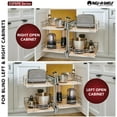 thumbnail image 6 of Rev-A-Shelf 53PSPE-18SC-GR Modern 32-5/8"W Soft Close Pull Out Swivel Two Tier 4 Shelf, 6 of 7