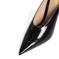 thumbnail image 3 of XYD Women Chic Pointed Closed Toe Mules Slip On Wedges High Heel Sandals Backless Party Club Dressy Shoes Size 4.5 Black, 3 of 4
