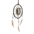 thumbnail image 2 of Ebros Animal Totem Spirit Bison Buffalo Skull Dreamcatcher with Beaded Feathers Wall Hanging Decor 6.5" Diameter Decoration Ornament Hanger for Home and Office, 2 of 4