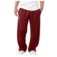 thumbnail image 5 of Qopobobo Trousers For Men Men's Cargo Jogger Pants Sport Lightweight Casual Pants with Multiple Pockets Adjustable Drawstring Waist Wine,L, 5 of 7