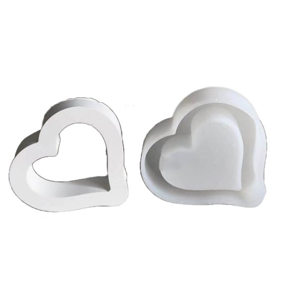 Heart Silicone Moulds Hollow out Love Hear Molds for Valentines Day Decorations