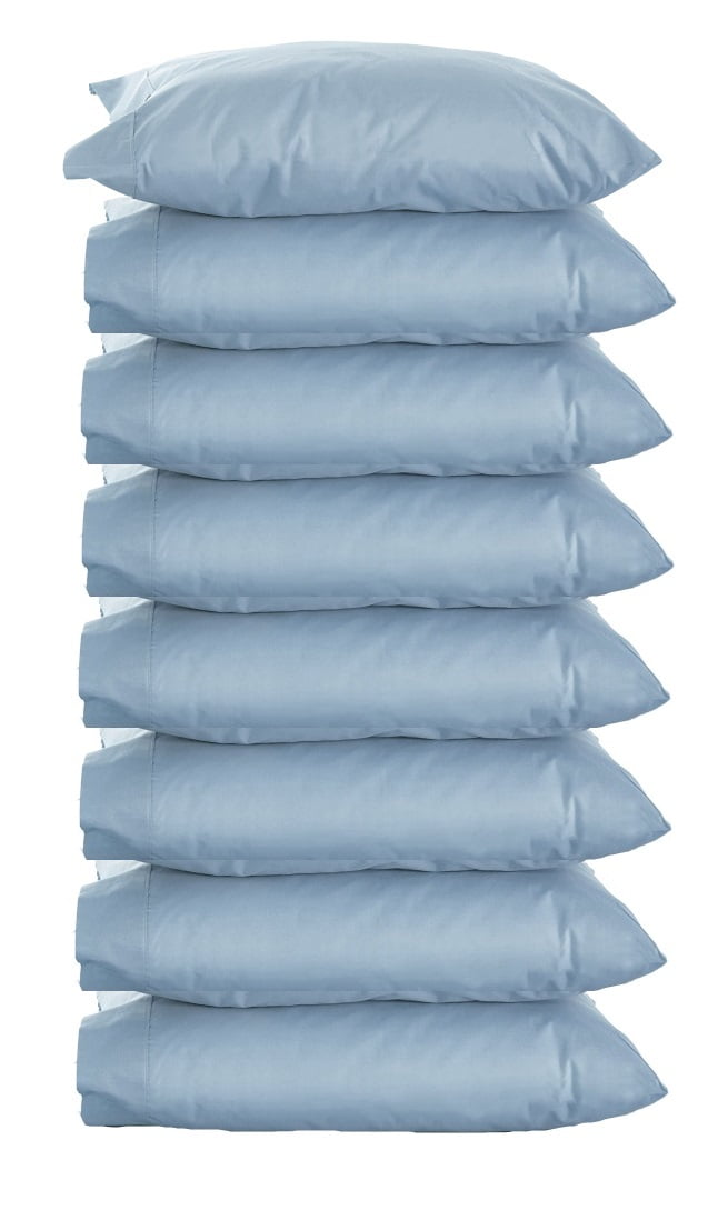 The Great American Store King Size Pillow Cases Solid Light Blue 8 Pack