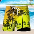 thumbnail image 4 of XINPING Men's Board Shorts with Four-Way Stretch Slim Fit Palm Tree Print Quick Dry Beach Swimming Shorts with Pockets Stretch Fabric Beach Shorts Bathing Suits, 4 of 4