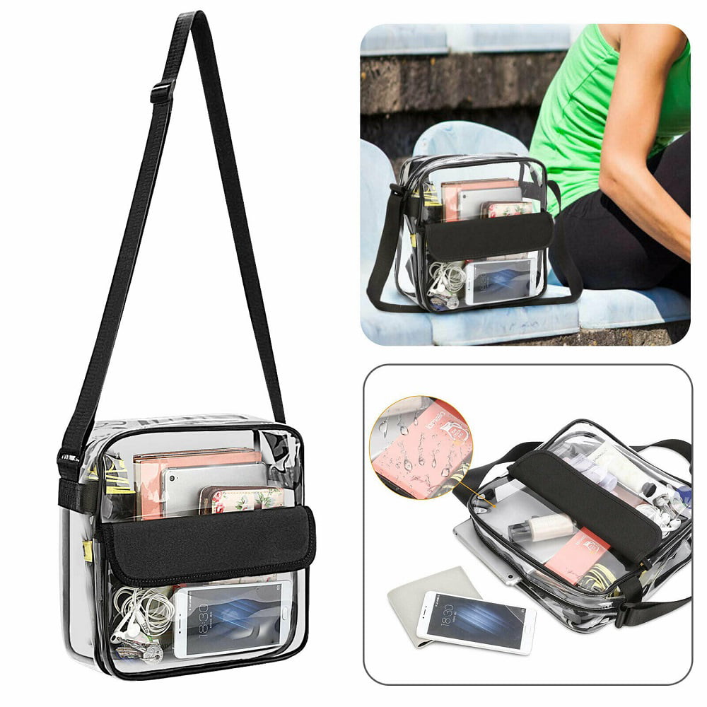 Transparent PVC Purse Clear Handbag with Clear Handles Gameday Arena Beach Party 