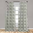 thumbnail image 5 of Ambesonne Scarecrow Curtains, Horror Pattern, Pair of 28"x95", Eggshell Charcoal Grey, 5 of 5