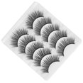 thumbnail image 2 of Paquete de 5 pares de pestañas postizas 6D, hechas a mano, largas, reutilizables, de fibra, GL701, 2 of 14