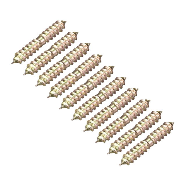 Unique Bargains 6x18mm Hanger Bolts, 48 Pack Double Ended Self-Tapping Thread Dowel Screws