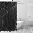 thumbnail image 2 of FREEAMG Black Marble Shower Curtain Waterproof Fabric Bath Curtain with Hooks for Bathtub Bathroom Decor, 60 x 72 Inch, 2 of 6