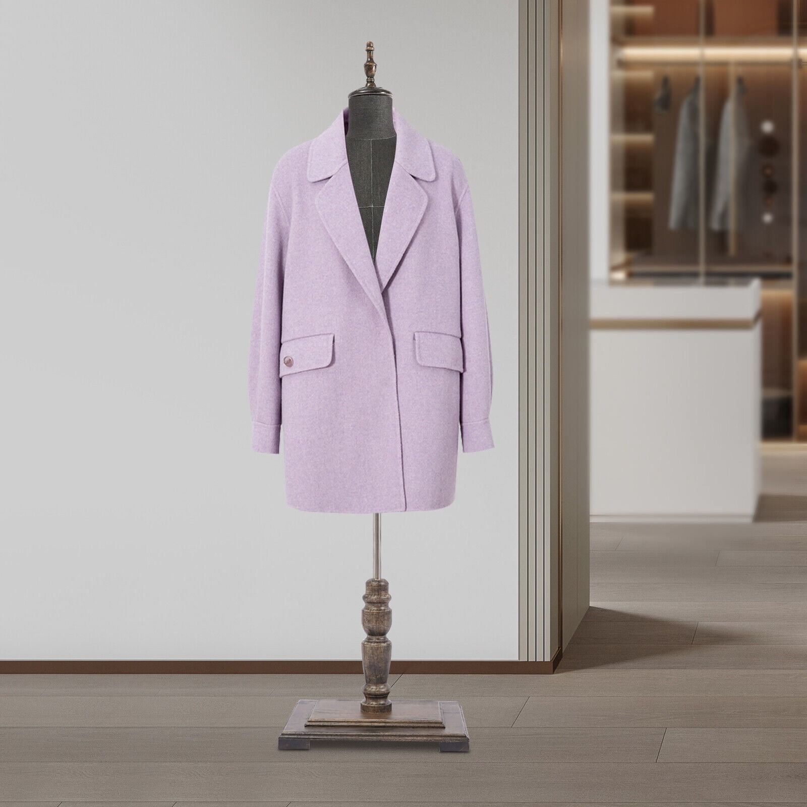 Male and Female Mannequin Torso with Stand - Half-Length Dress Form, Adjustable Display Mannequin for Clothing Stores, Tailoring, and Fashion Design, Black