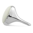 thumbnail image 3 of Sterling Silver Rhodium-plated White Agate Ring, 3 of 6