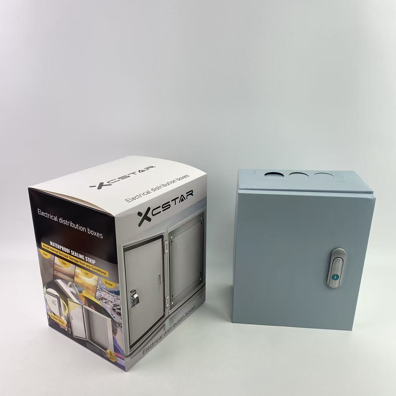 xcstar Eelectrical distribution boxes,Outdoor Electrical Box,16x12x6 SteelJunction Box, Electrical Enclosure Box IP66 Waterproof &Dustproof
