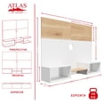 thumbnail image 4 of Mueble TV Duo 80", Atlas del Descanso Color Roble con Blanco, 4 of 8