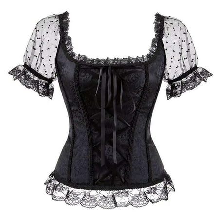 

Summer Savings Clearance! 2023 TUOBARR Shapewear for Womens Corsets For Women Floral Overbust Corset Bustier Lingerie Top Gothic Shapewear Sexy Underwear Black 12