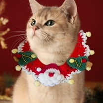 Christmas Knitting Cat Collar, Adjustable Breakaway, for Small Medium Cats Dogs, Neck 5 to 7.8 in