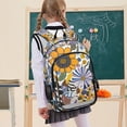 thumbnail image 7 of FORMRS Unisex School Backpack 17" Student Travel Bag with Laptop Compartment, Purple Flowers, 7 of 7