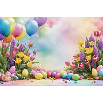 Easter Gard Background Photography Forest Eggs Tulip Photoz Backdrop Baby Photo Studio Photocall Supplies