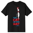thumbnail image 6 of Dr. Seuss The Cat In The Hat Title Text Adult Black Crew Neck Short Sleeve T-shirt-Medium, 6 of 7