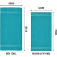 thumbnail image 2 of 6 Pack Medium Bath Towel Set, 100% Ring Spun Cotton (24 x 48 Inches) Medium Lightweight and Highly Absorbent Quick Drying Towels, Premium Towels for Hotel, Spa and Bathroom (Turquoise), 2 of 14