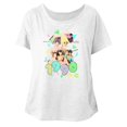 thumbnail image 1 of Saved By The Bell 1980's Sitcom Pastel Ladies Dolman Slouchy T-Shirt Tee, 1 of 2