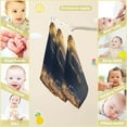 thumbnail image 3 of 5 Pack Glitting Music Note Baby Muslin Washcloths, Soft Absorbent Face Towel Burp Cloths Cotton Bath Wipes Infant Wash Cloth for Newborn Boys Girls, 3 of 7
