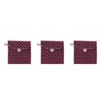 thumbnail image 4 of maskred 1/2/3/5 Women Girls Linen Small Dot Button Pouch Purse Wallet Coin Purses Organizer Money Key Pouch Case Red 3PCS, 4 of 6