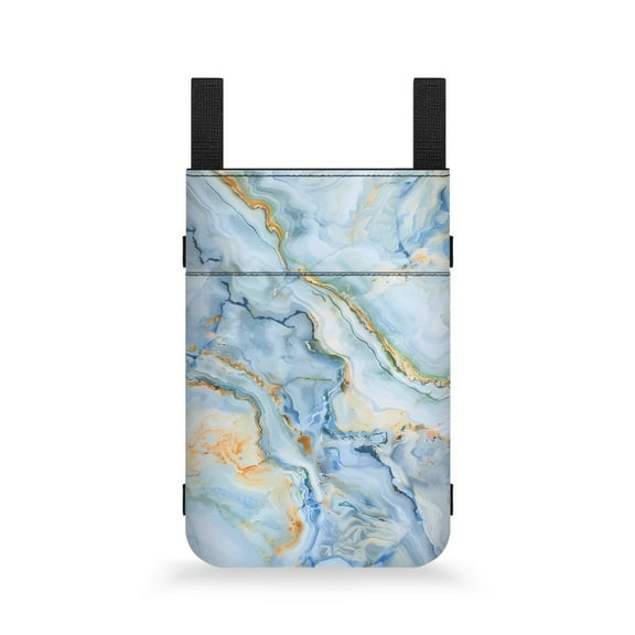 COEQINE Marble Print Crutch Case Medical Crutch Accessories Universal Crutch Pouch with Key and Wallet Compartments Adjustable Crutch Organizer Pouch for Women Men