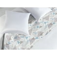 thumbnail image 2 of Geometric Bed Runner, Minimal Drawing of Striped Triangle Illustrations on Plain Backdrop, Decorative Accent Bedding Scarf for Hotels Homes & Guest Rooms, Queen, Brown Pale Blue White, by Ambesonne, 2 of 3