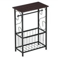 thumbnail image 6 of Ktaxon Modern Side Table, End Telephone Table with 2-Tier Mesh Shelves, Sofaside Table for Office Hallway or Living Room, Wood Look Accent Furniture with Metal Frame, 6 of 7