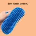 thumbnail image 3 of Tvtnvo Dog Bath Brush Pet Grooming Massage Brush Rubber Soft Bristles with Adjustable Strap and Buckle for Bathing Brushing Deep Cleaning and Soothing Skin Care for Dogs and Pets Blue 3.3x4.7in, 3 of 5