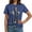 Blue, variant on Bibifish Womens Tshirts Giraffe Animal Print Casual Soft Crewneck Short Sleeve Tees Relaxed Fit Summer Daily Outdoor Trendy Tees