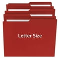 thumbnail image 4 of UOFFICE File Folder Letter Size 1/2 Cut Tab , Deep Red, 100 Count, 1 Pack, 4 of 9