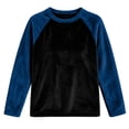thumbnail image 4 of Color Block Fleece Sweatshirts for Women, Crewneck Long Sleeve Basic Tees, Women'sSize S-2XL, 4 of 4