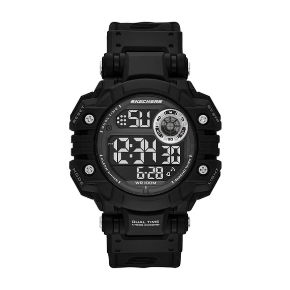 Skechers Men's Allenford Digital, Black Polycarbonate Watch