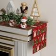 thumbnail image 3 of Winter Christmas Trees Snowflakes Xmas Table Runner Table Decoration for Home Kitchen Dining Holiday Decor 13x90 Inch, 3 of 6