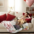 thumbnail image 3 of Welcome Home Baby Fleece Throw Blanket Lightweight Valentine's Day Sweet Couple Hugging Photo Fuzzy Flannel Throws Super Soft Cozy Flannel Blanket for Couch, Sofa, Bed, Travel 50"x80", 3 of 9