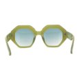 thumbnail image 2 of Womens Octagonal Mod Classy Thick Plastic Sunglasses Green Blue, 2 of 4