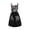 Black, variant on Fiykzur Vintage Pinafore Apron Dress for Women with Pockets Cute Floral Chef Aprons for Kitchen Cooking Baking Gardening