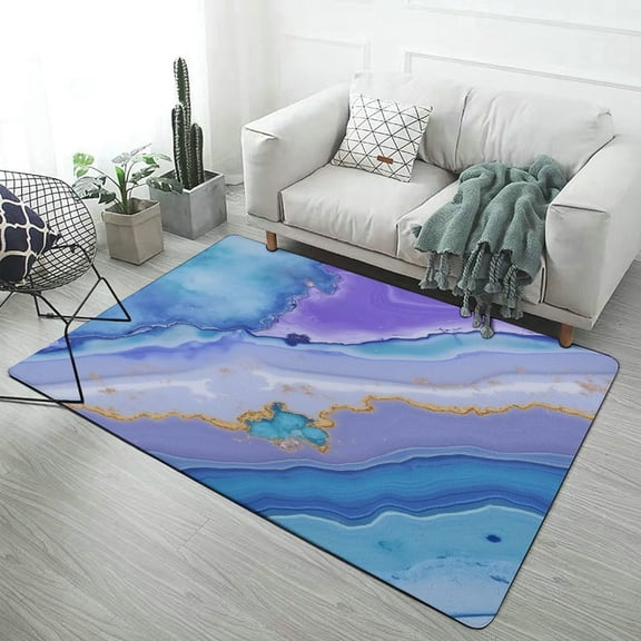 Agate Marble Gold Vein Art Carpet Rug for Home Living Room Bedroom Sofa Doormat Decor Area Rug Non-slip Mat