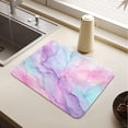 thumbnail image 5 of Dish Drying Mat Absorbent Dish Drainer Kitchen Counter 15.7x11.8inch Dish Drying Pad for Countertops Sinks Draining Racks Pastel Pink Marble Texture, 5 of 9