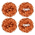 thumbnail image 1 of Pompones metálicos de animación Uxcell con anillos de mango, ideales para el espíritu del equipo, deportes, danza y animación en color naranja, 1 of 1