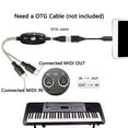thumbnail image 7 of 2X USB MIDI Cable Adapter,USB Type A Male to MIDI Din 5 Pin In-Out Cable Interface with LED Indicator for Music Keyboard, 7 of 7