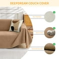 thumbnail image 5 of Warmstar Cat-Scratch Resistant Armchair Couch Cover, Waterproof Sofa Cover for Dogs, Pet Friendly Couch Protectors Anti Slip Thickened Slipcovers for Dogs Pets, 71" x 91", Brown, 5 of 5