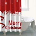 thumbnail image 4 of Merry Christmas Triangle Tree Shower Curtain,Washable Bath Curtain with Hooks Friendly Polyester Fabric Curtains for Halloween Thansgiving Christmas Hotel Dorm, 4 of 5