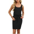 thumbnail image 2 of ICHUANYI Cotton Nightgowns for Women Sleeveless Night Shirts Tank Sleepwer Solid Color Scoopneck Short Sleepshirt, 2 of 9